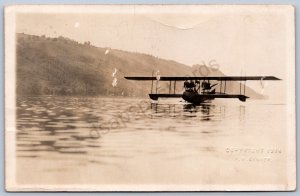 K29/ Bath New York RPPC Postcard c1910 America Airplane Curtiss 174