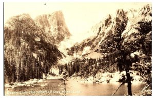 RPPC Sanborn Postcard R-822- Dream Lake in Easte Park, Colorado 9950 feet