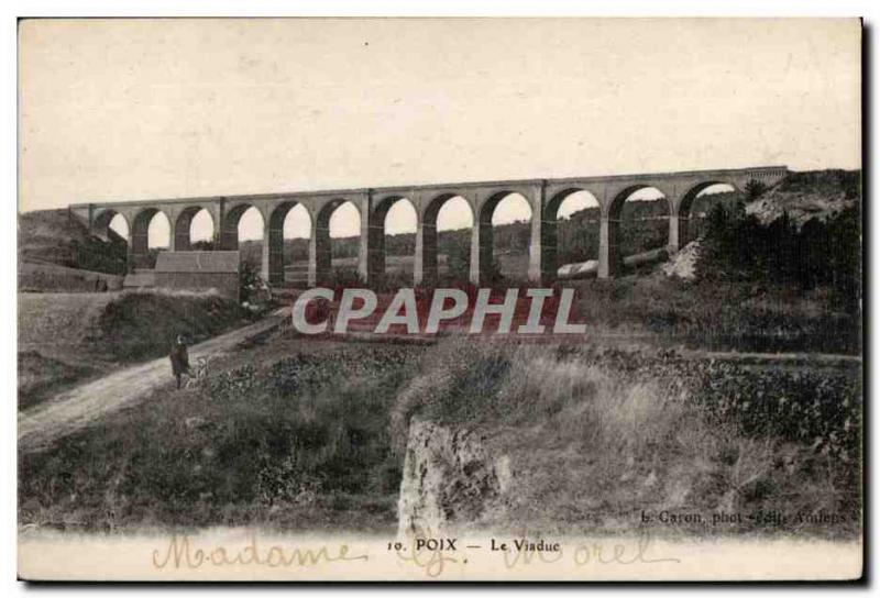 Old Postcard Poix The Viaduct