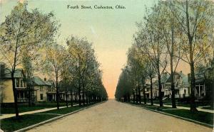 COSHOCTON OHIO FOURTH STREET POSTCARD c1910
