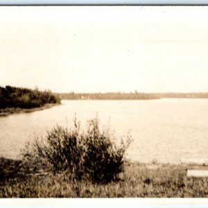 c1950s Brainerd, MN? RPPC Hartley Lake Boating Fishing Scenic Real Photo PC A131