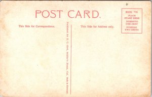 Postcard Markham Hall Public Library in National Soldier's Home, California