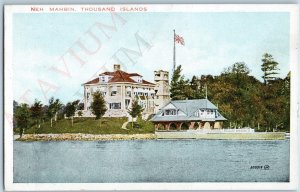 c1900s Neh Mahbin, Thousand 1000 Islands, NY Valetine Litho Photo Postcard A191