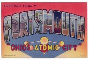 PORTSMOUTH, OHIO,  Large Letter Linen PC