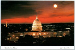 Postcard - A Night View of the U.S Capitol - Washington, D. C.