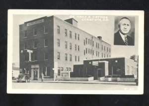 RPPC CANISTOTA SOUTH DAKOTA S.D. DR. ORTMAN'S CLINIC REAL PHOTO POSTCARD SD