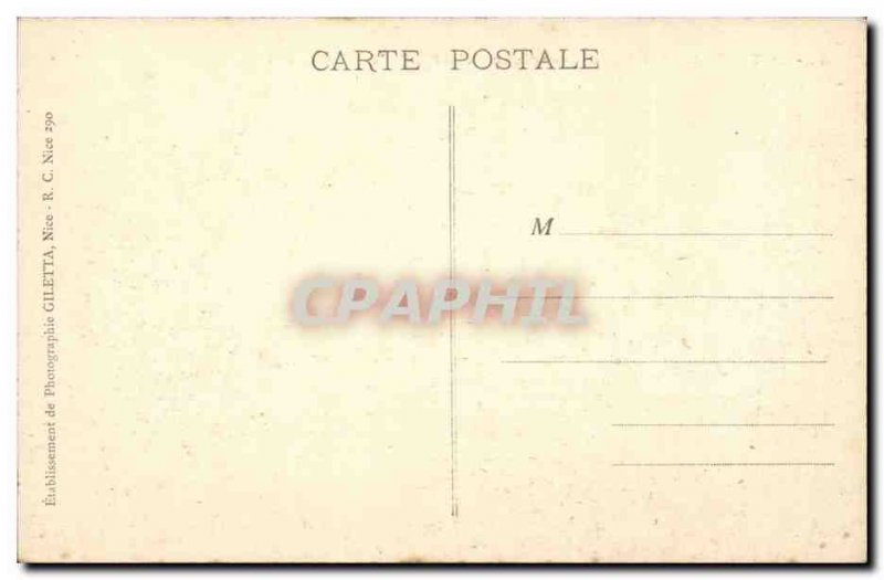 Cote d & # 39Azur a theft & # 39Aeroplane of Menton Cannes - Old Postcard