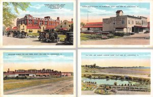 4~Postcards Shenandoah, IA Iowa HENRY FIELD SEED CO Bldgs1~4, KFNF Radio, Garden
