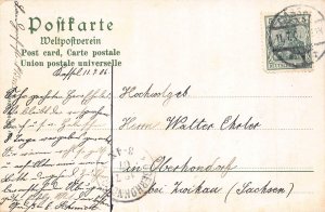 A117 Germany 1907 Norddeutscher Lloyd Bremen Schwarzburg Citadel postcard