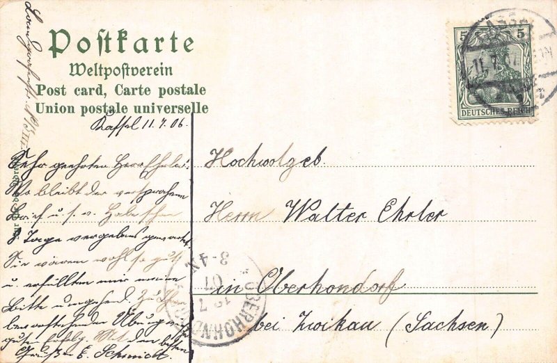 A117 Germany 1907 Norddeutscher Lloyd Bremen Schwarzburg Citadel postcard