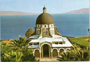 postcard Israel - Mt. of the Beatitudes and Lake of Galilee