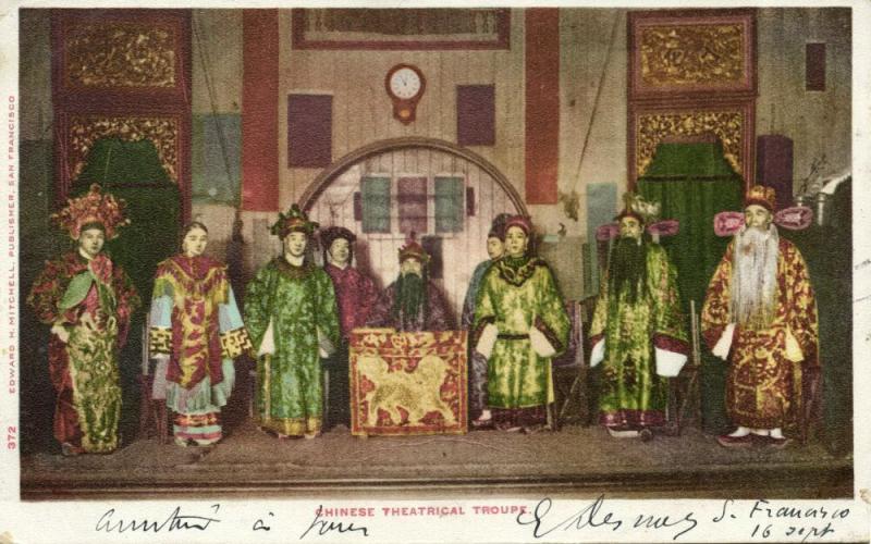 china, Native Chinese Theatrical Group, Actors (1904) Postcard