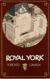 Toronto Ontario Royal York Hotel Canadian pacific Hotels Advert Postcard G91