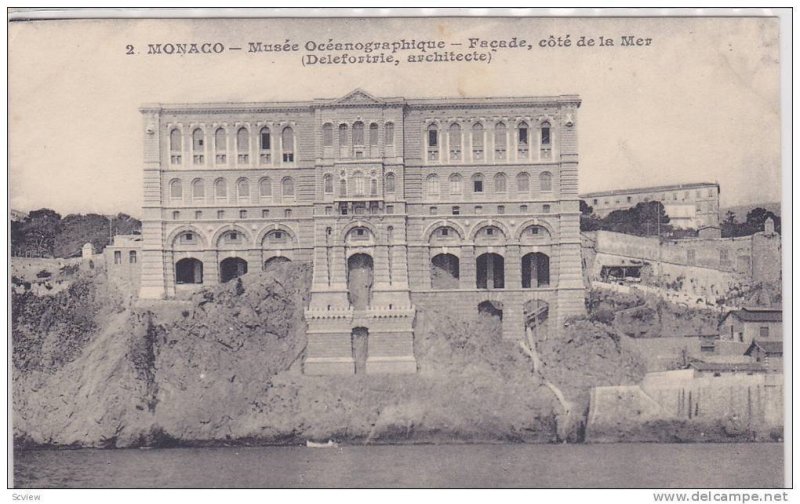 Musee Oceanographique- Facade, Cote De La Mer, Monaco, 1900-1910s