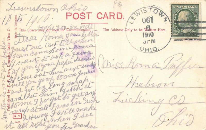 LPS12 Lake View Ohio Lyon's Camp Ground Vintage Postcard