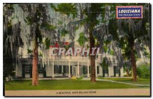 Old Postcard A Beautiful Antie Bellum Home Louisiana