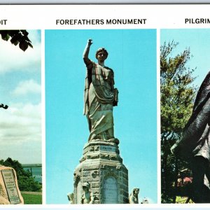 c1960s Plymouth, MA Massasoit Forefathers Maiden Chrome Postcard A103