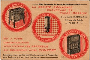 PC CPA ADVERTISING, RÉGIE INTÉRESSÉE DU GAZ DE LA BANLIEUE, POSTCARD (b9840)
