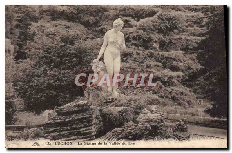 Old Postcard Luchon The Statue of Lys Valley