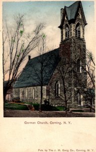 Corning, New York - A view of the German Church - c1905