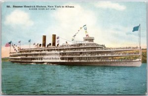 Steamer Hendrick Hudson New York to Albany Hudson River Day Line Postcard