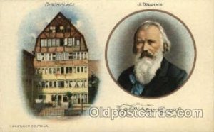 J.Brahms 's birth place, T.Presser Co., Phil'a Famous People Unused 