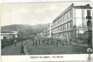 03010  CARTOLINA d'Epoca: REGGIO CALABRIA - VIA MARINA