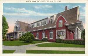 PC GOLF, GA, ATLANTA, DRUID HILLS GOLF CLUB, Vintage Postcard (b45830)