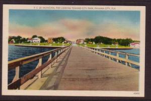 Florida colour PC Municipal Pier Panama City looking towards Park, unused