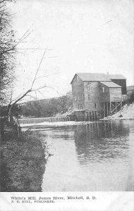 White's Mill James River Mitchell South Dakota 1910c postcard