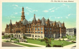 Vintage Postcard 1920's City Hall Government Office Building St. Louis Missouri