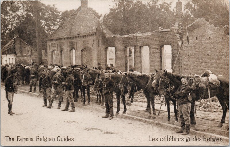 The Famous Belgian Guides Soldiers Horses Military WW1 C6 Series Postcard G75