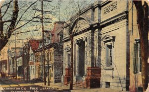 Hagerstown Maryland 1912 Postcard Washington Co. Free Library