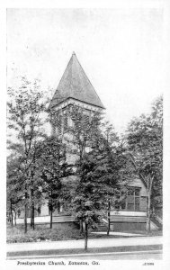 Eatonton, GA Georgia  PRESBYTERIAN CHURCH  Putnam County  ca1930's B&W Postcard