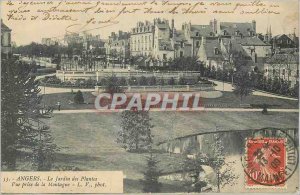 Old Postcard Angers The Plant Garden View from the Mountain