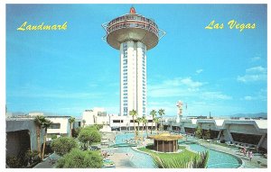 Panoramic View Landmark Hotel & Pool Paradise  Las Vegas Nevada Postcard