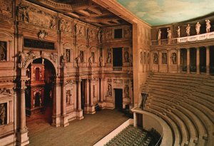 Postcard Olympic Theater Interior Teatro Olimpico Vicenza Italy