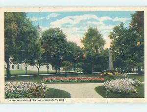 Bent W-Border PARK SCENE Sandusky Ohio OH hk7603