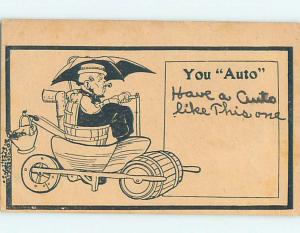 Pre-1907 comic YOU AUTO HAVE AN AUTO - HOMEMADE AUTOMOBILE CAR SHOWN HL1940