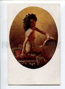 3033445 Nude BELLY DANCER Bayadere Tambourine ISMAILOVITCH old