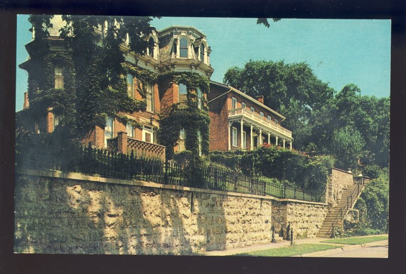 Galena, Illinois/IL Postcard, Two Pre-Civil war Homes, Steam-Boat Architecture