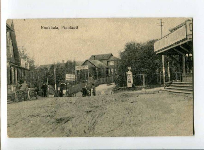 299589 Russia St.Petersburg KUOKKALA Repino street view barber Vintage postcard