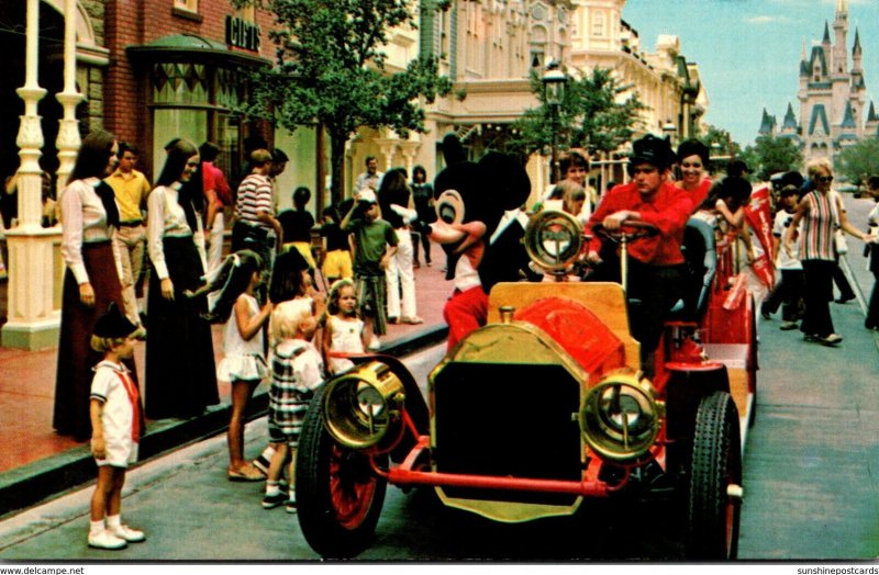 Florida Walt Disney World Mickey Mouse Riding Down Main Street U S A