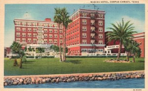 Corpus Christi Texas, 1948 Nueces Hotel Building Historic Landmark Old Postcard