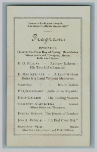 1887 Western College Advanced Rhetorical Program Prof. Oldham Fab! P226