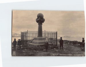 Postcard Meridianstötten, Hammerfest, Norway