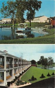 Willow Street Pennsylvania~Willow Valley Motor Inn~2 Views~Boat~1960s Roadside