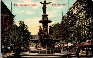 Tyler Davidson Fountain Cincinnati OH Postcard PC101