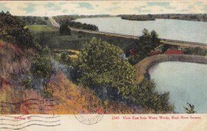 STERLING, Illinois, PU-1908; View East From Water Works, Rock River Scenery