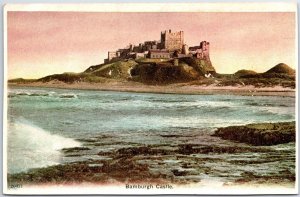 VINTAGE POSTCARD PANORAMIC VIEW OF EDINBURGH CASTLE FROM THE LAKE c. 1915